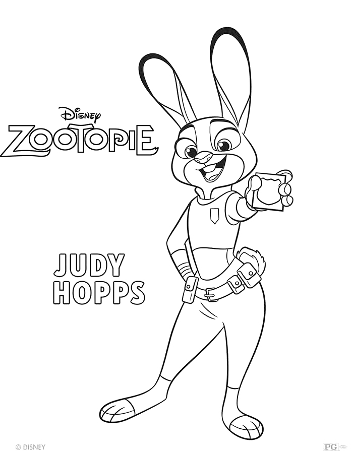 coloriage judy hopps zootopie