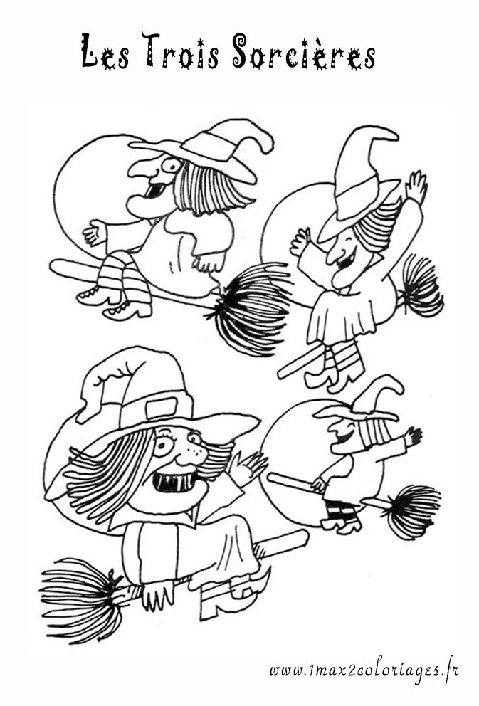 coloriage Les 3 sorcieres