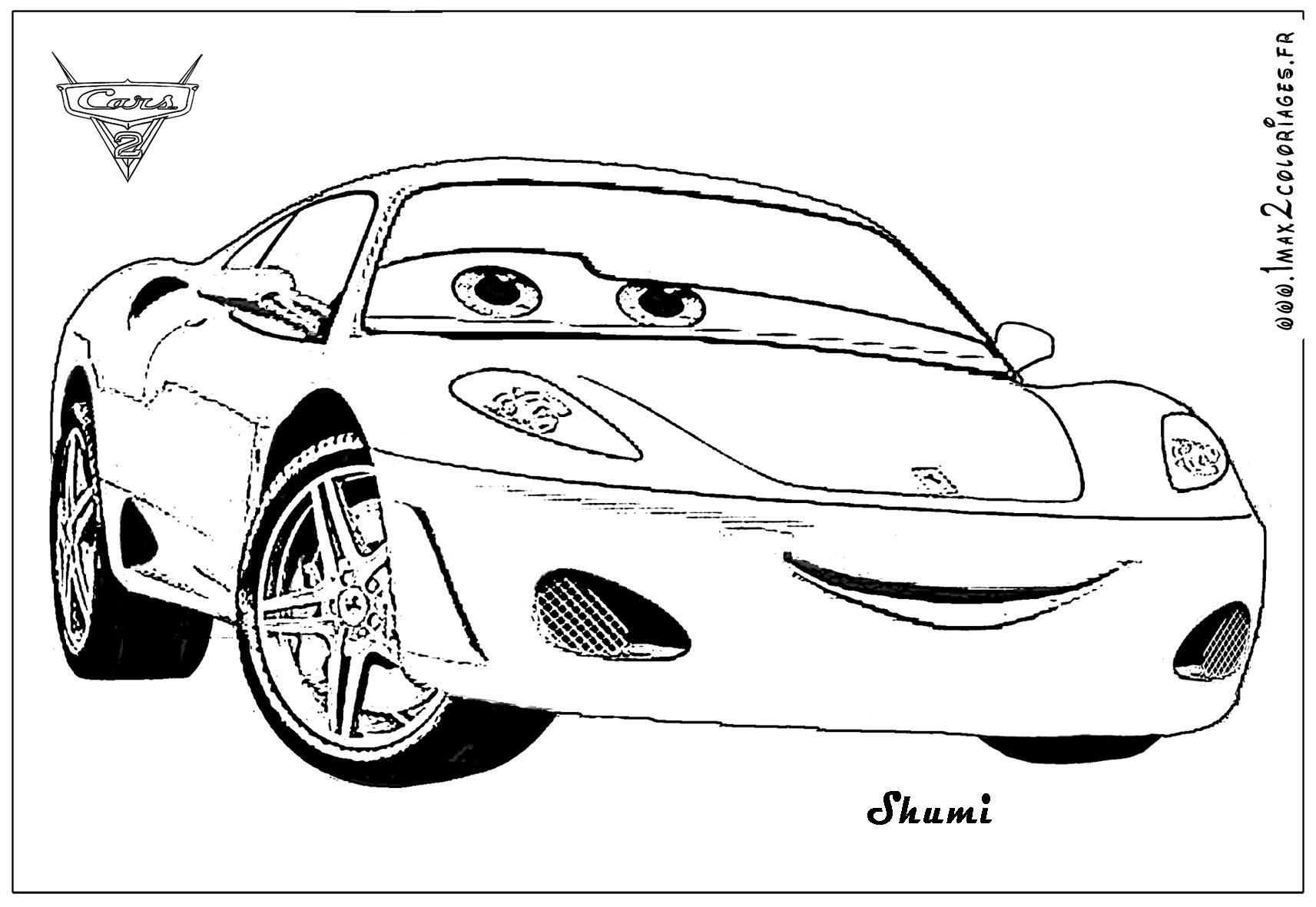 Disney Cars 2 Lewis Hamilton Coloring Pages