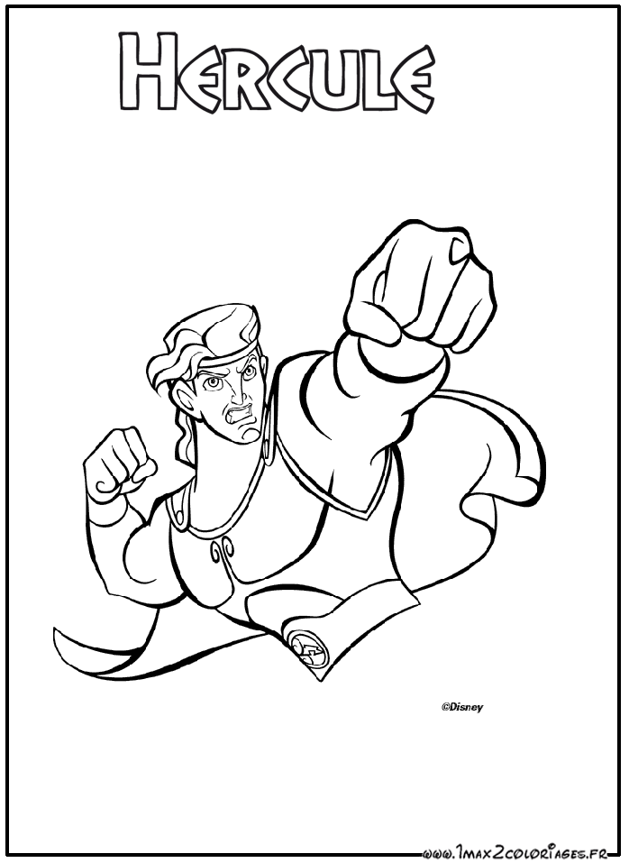 Coloriage hercule de walt disney,Hercule héros du grand classique ...