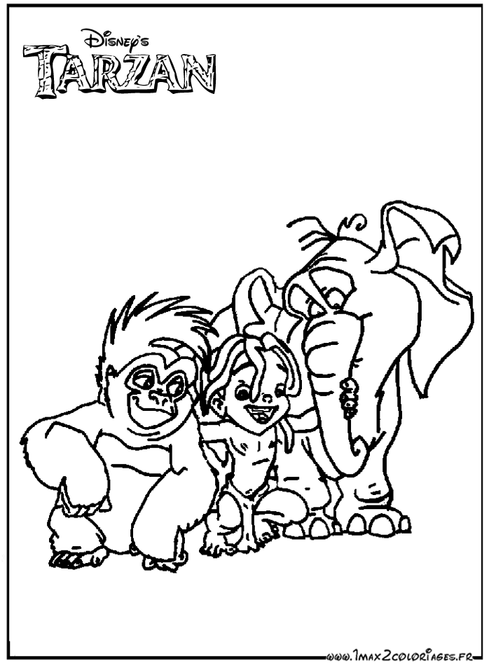 coloriage Tarzan