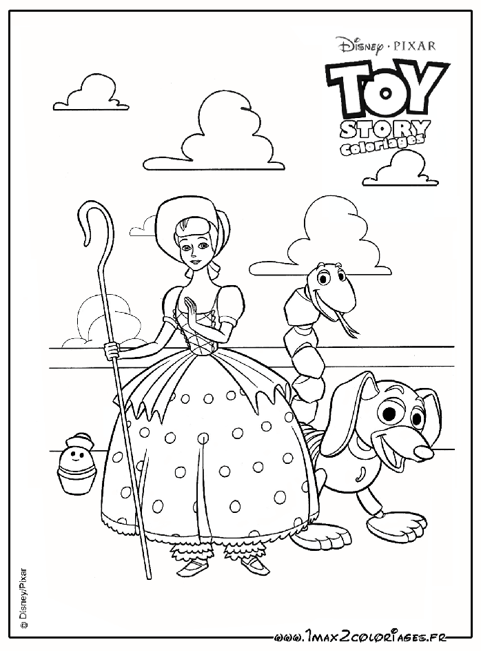 coloriages Bo Peep et Zig-Zag