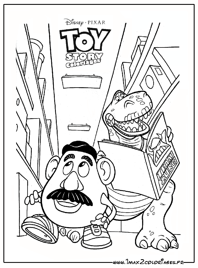 coloriages Rex Et Mr Patate