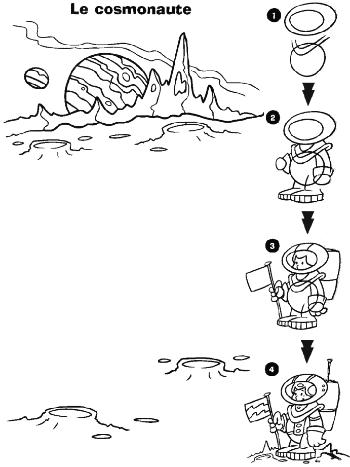 dessiner  Un Cosmonaute