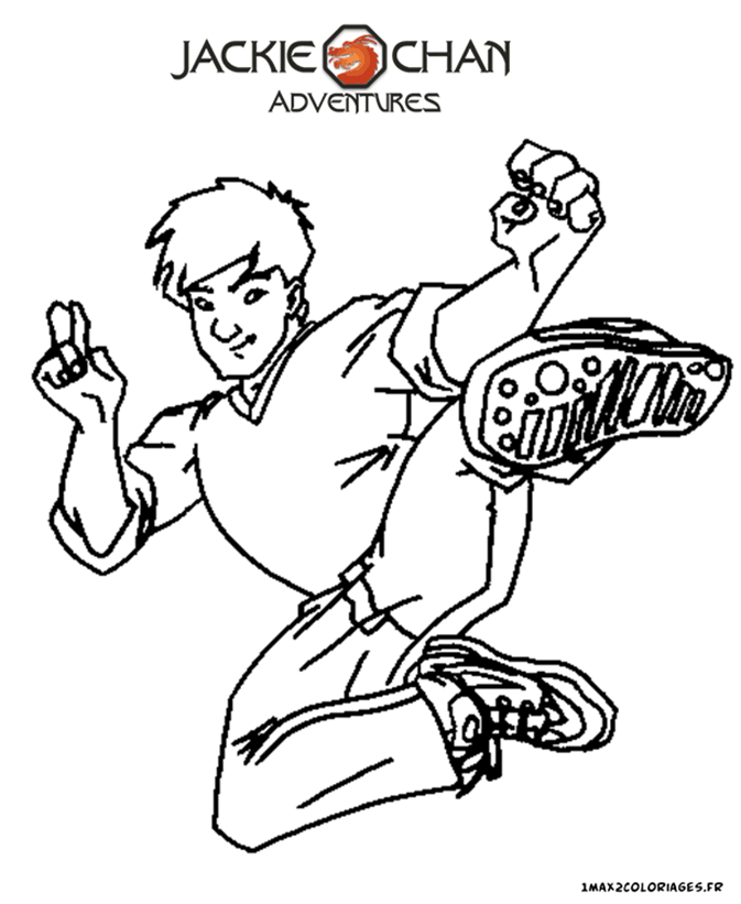coloriage jackie chan