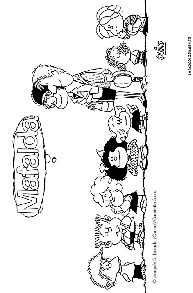 coloriage personnage mafalda