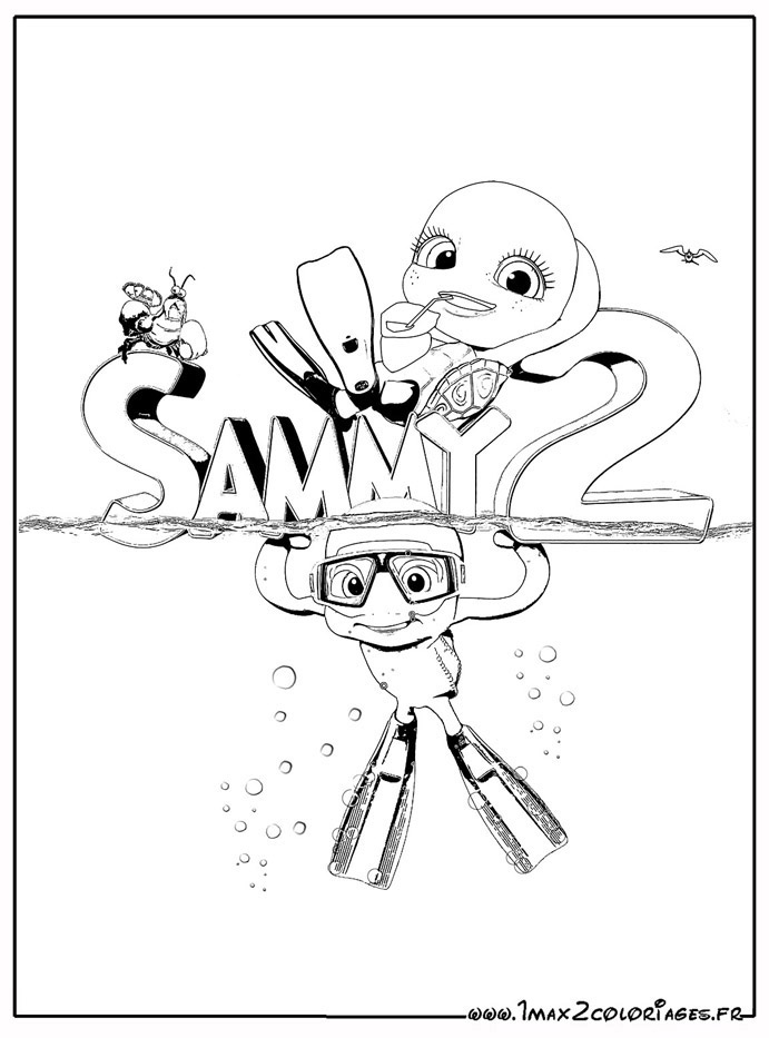 afffiche de film coloriage Sammy 2