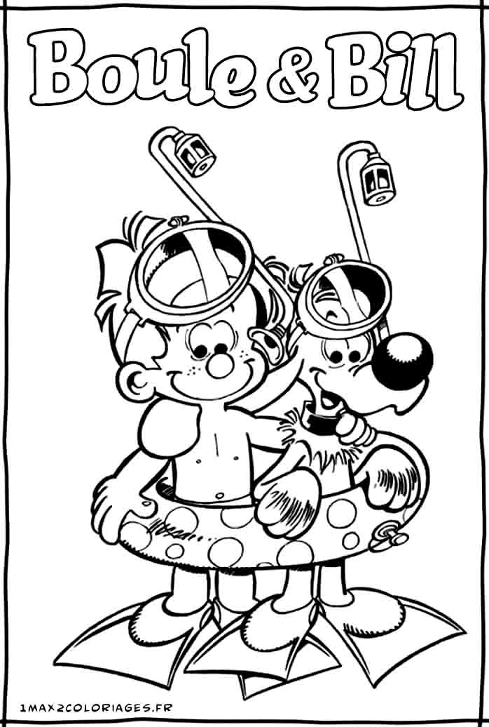 coloriage boule et bill