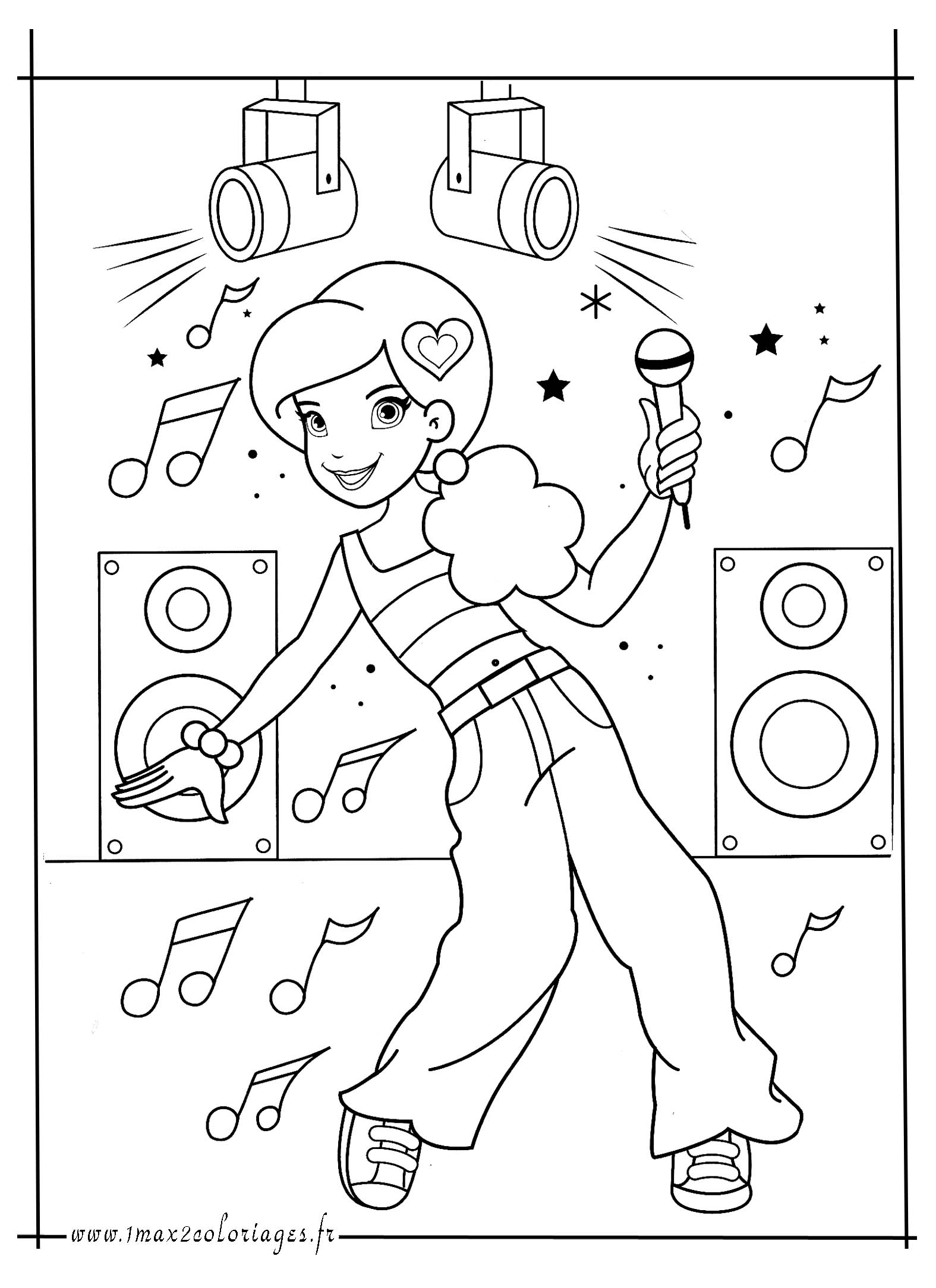 Des coloriages de stars a imprimer et a colorier - coloriages de fille