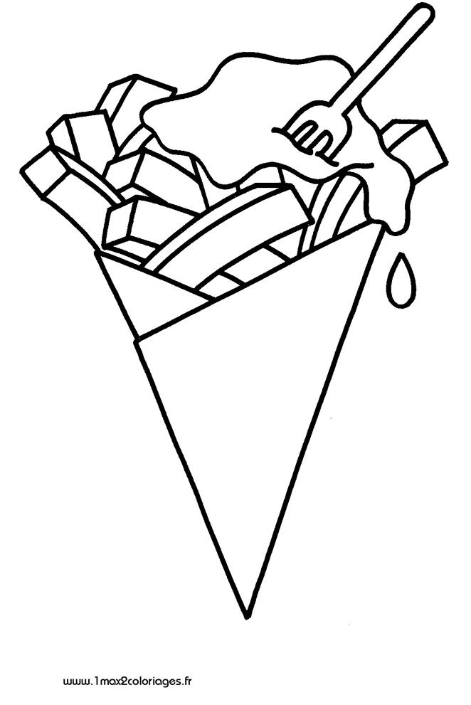 mes premiers coloriage cornet de frite