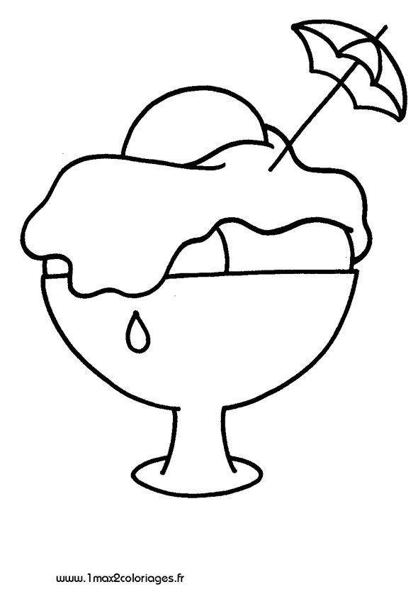 mes premiers coloriage coupe de glace avec un petit parasol