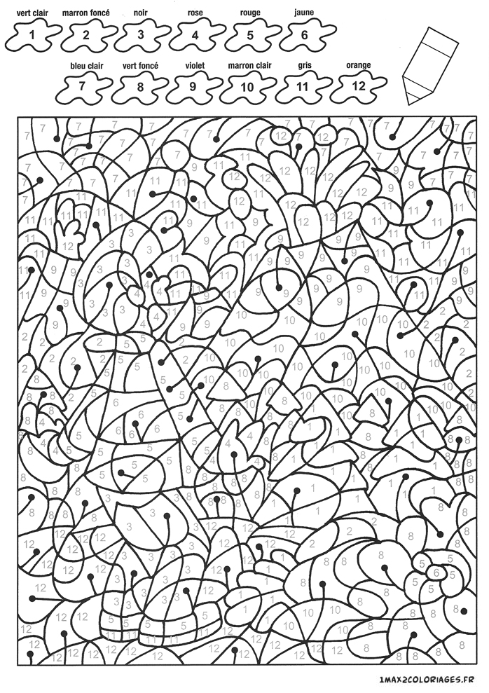 colorier avec les nombres