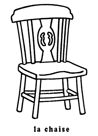 coloriage la chaise mon premier imagier