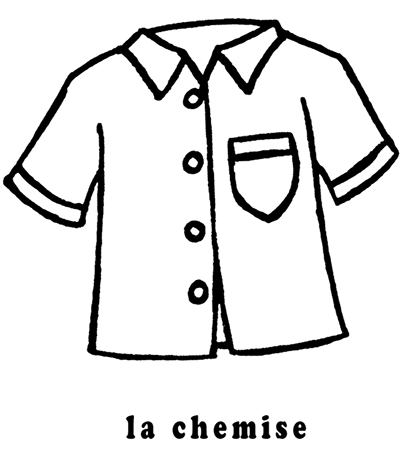 coloriage la chemise mon premier imagier