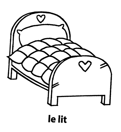 coloriage le lit mon premier imagier