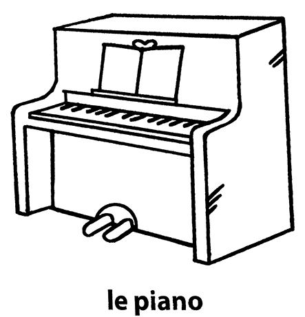 coloriage le piano mon premier imagier