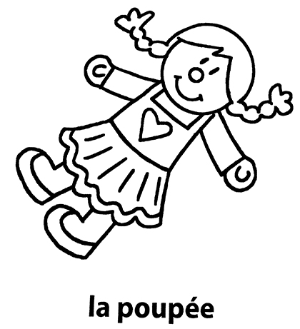 coloriage la poupée mon premier imagier