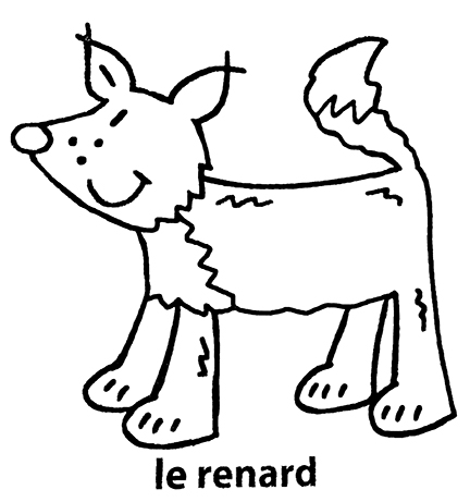 coloriage le renard mon premier imagier