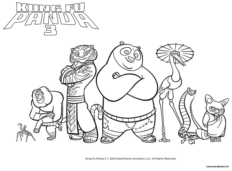 coloriage kung fu panda 3