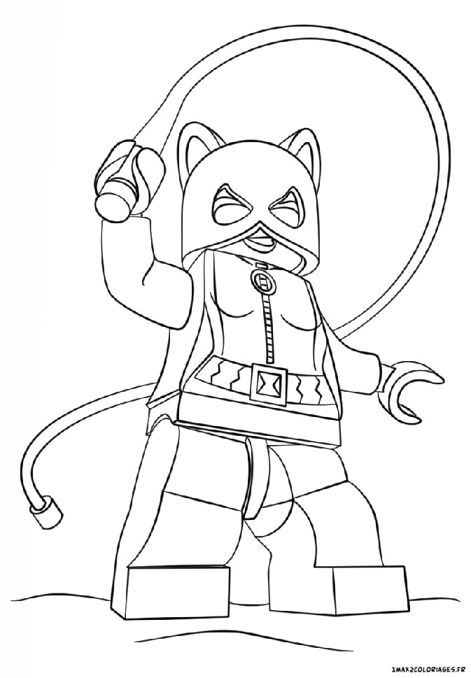 coloriage de catwoman  de lego batman