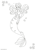 coloriage sirene numero 1