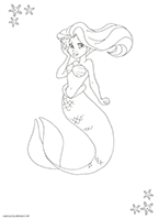 coloriage sirene numero 2