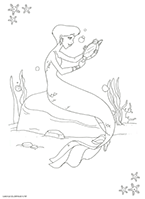 coloriage sirene numero 4