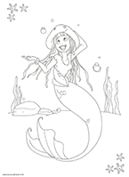 coloriage sirene numero 5