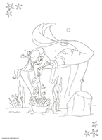 coloriage sirene numero 7