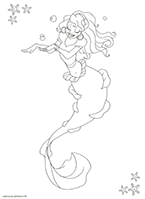 coloriage sirene numero 9
