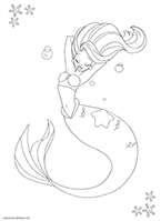 coloriage sirene numero 11
