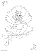 coloriage sirene numero 12