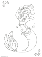 coloriage sirene numero 13