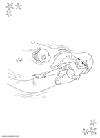 coloriage sirene numero 14