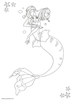 coloriage sirene numero 17