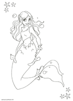 coloriage sirene numero 20