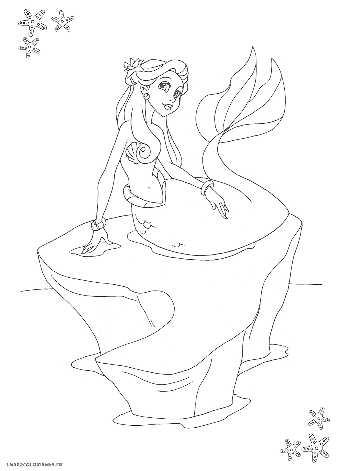 coloriage monde de sirène